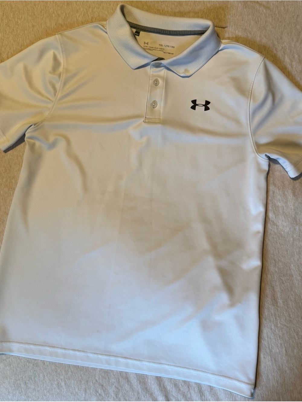 Under Armour Youth White Polo